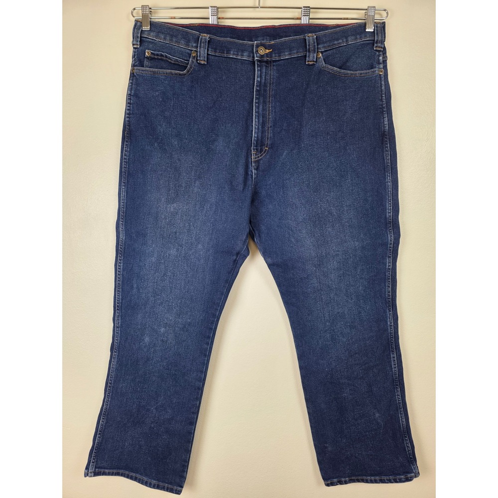 Dickies Jeans Mens 42x30* Blue Dark Wash Regular Fit Straight Leg Stretch Denim‎